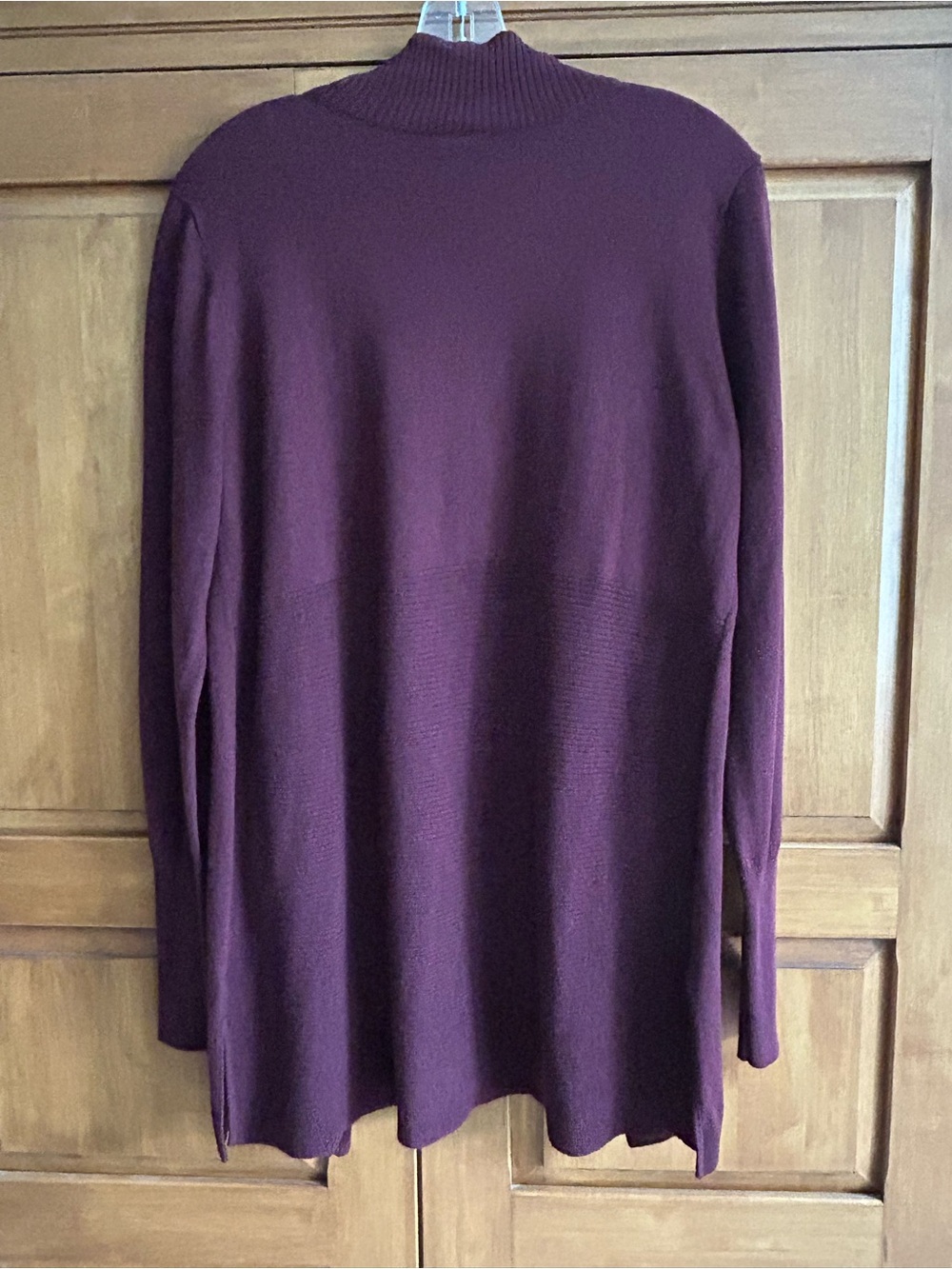 NWT Worthington Open Front Maroon Tunic Cardigan Size Large - Picture 4 of 6